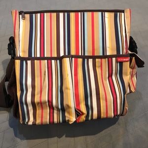 Skip Hop Unisex Multi color stripe crossbody Diaper bag